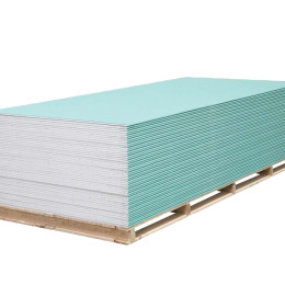 Гіпсокартон стіновий Knauf вологостійкий (2500x1200x12,5 мм)